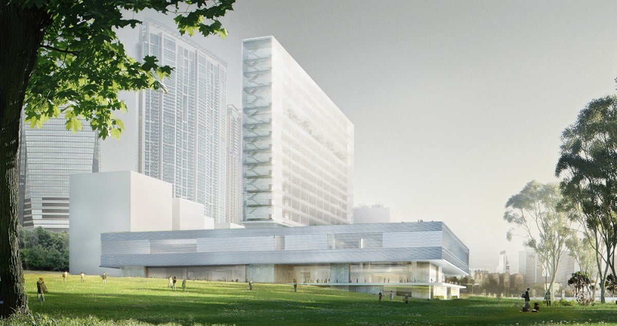 Rendering of Hong Kong's M+ museum<br>Photo: West Kowloon Cultural District