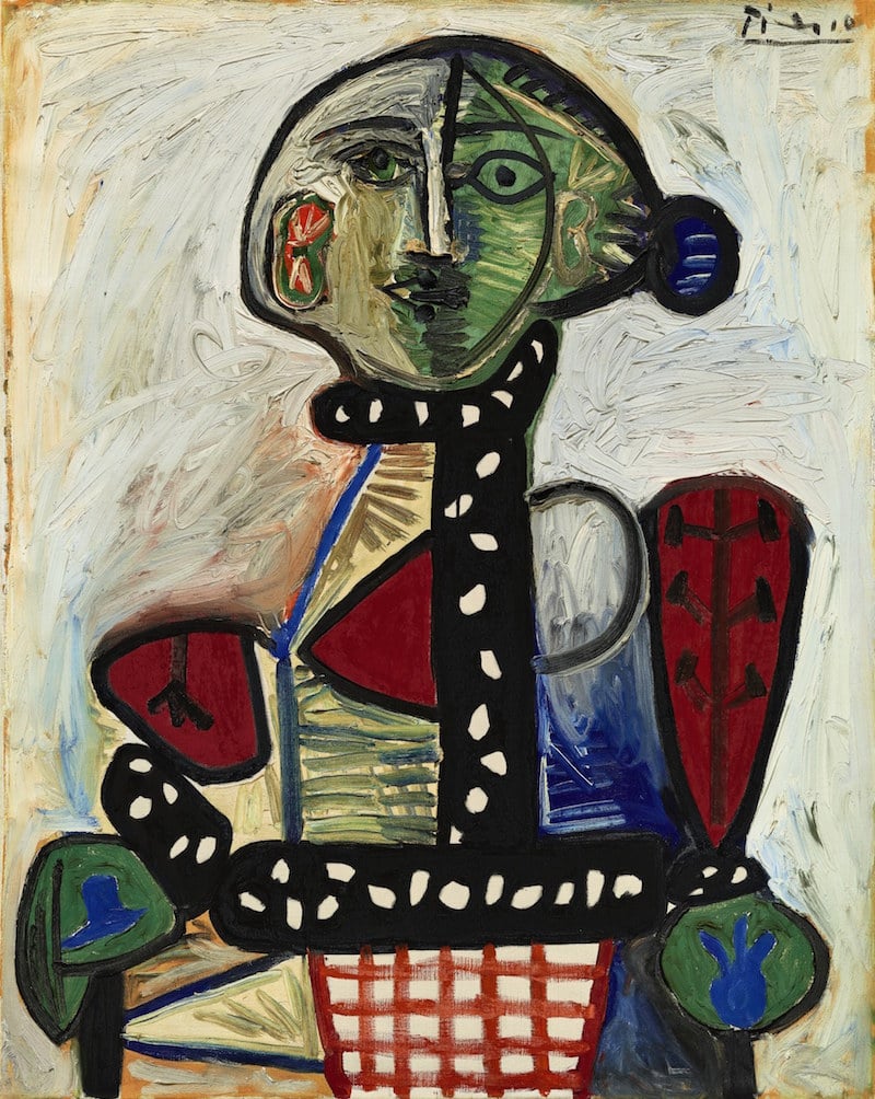Pablo Picasso, Femme au chignon dans un fauteuil, 1948, oil on canvas.