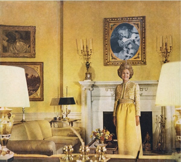 Martha Rosler, First Lady (Pat Nixon) (1967-72) from the series "House Beautiful: Bringing the War Home."Image: Courtesy of the Museum of Modern Art. 