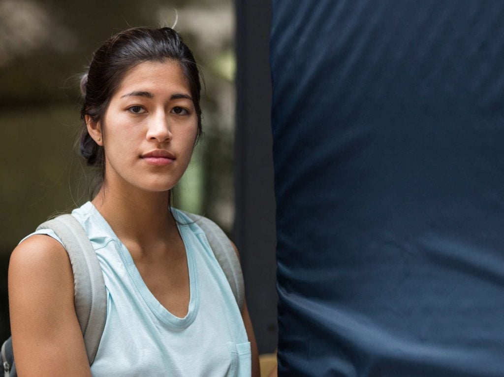 Emma Sulkowicz Photo: Andrew Burton/Getty Images.