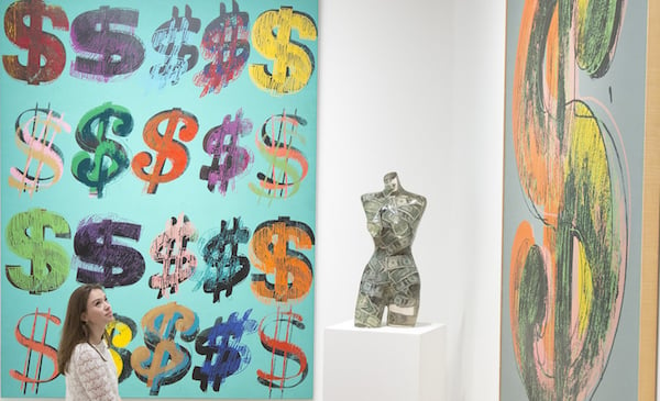 The auction features works focusing on the theme of money. Photo: Sotheby's