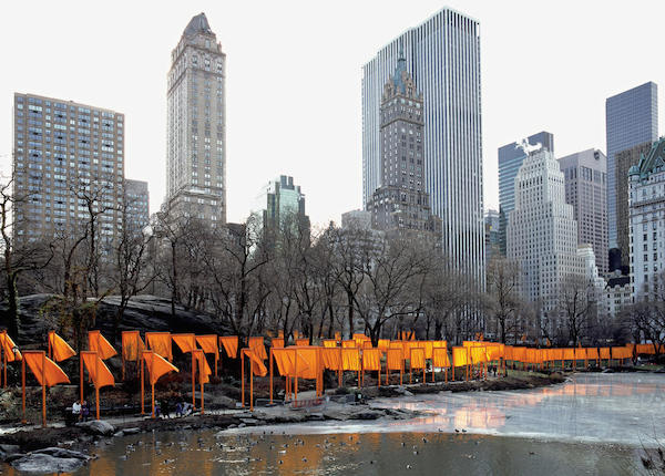 Christo and Jeanne-Claude <i>The Gates, Central Park, New York City</i> (2005). Photo by Wolfgang Volz, courtesy of the artists.