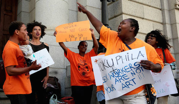 Protestors have picketed the photographer's hearings and trial. Photo: Daily Maverick
