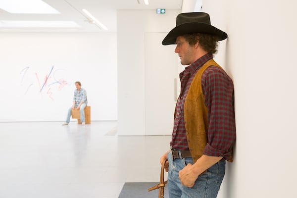 Duane Hanson, Homeless Person (1991) (left), and Cowboy (1984/1995)Photo: The Estate of Duane Hanson Courtesy: Serpentine Gallery