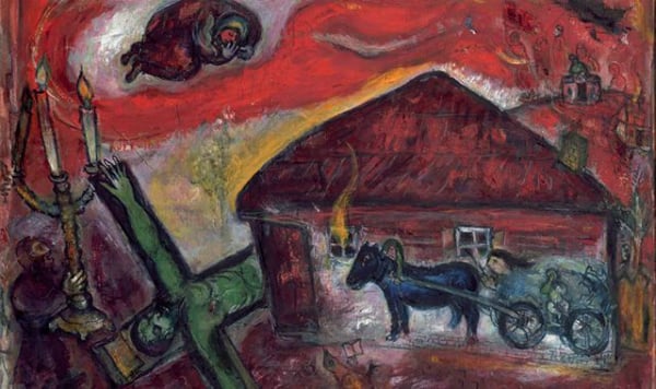 Marc Chagall's Obsession (1943) will be part of the exhibiton<br>Photo via: Master Works Fine Art