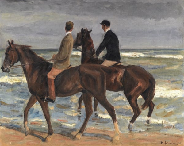 Max Liebermann Two riders on the beach to the left Photo: Sotheby's