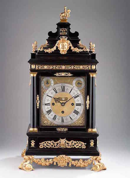 The Medici Tompion clock (1696) sold at Carter Marsh & Co for £4.5 million ($7 million)<br>Photo via: Antiques Trade Gazette 