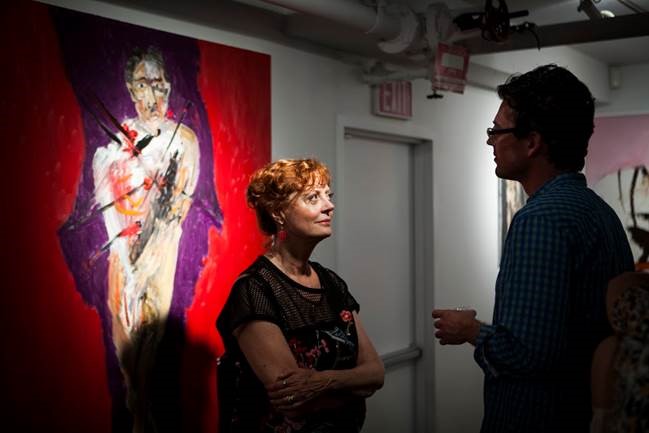 Susan Sarandon and Jonathan Bricklin at Georges Berges Gallery Opening.