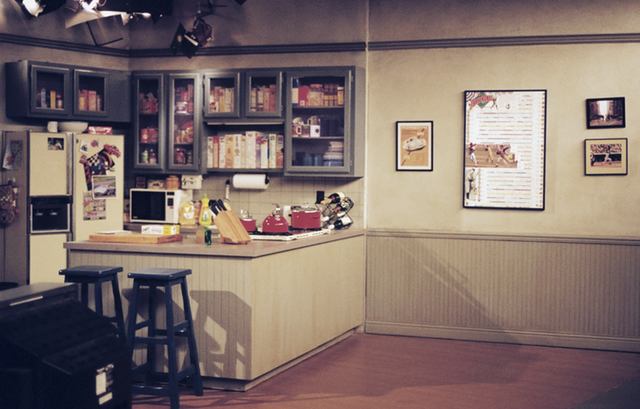 The original set for Jerry Seinfeld's apartment. Photo: Joey Delvalle, courtesy NBCU Photo Bank.