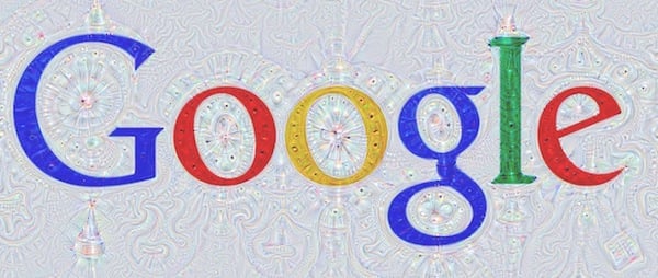 Google's own logo, Inception-ized. <br>Photo: Michael Tyka, Google</br>