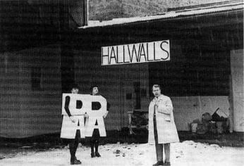 Outside Hallwalls second space on "Dada Day."  Photo: Hallwalls