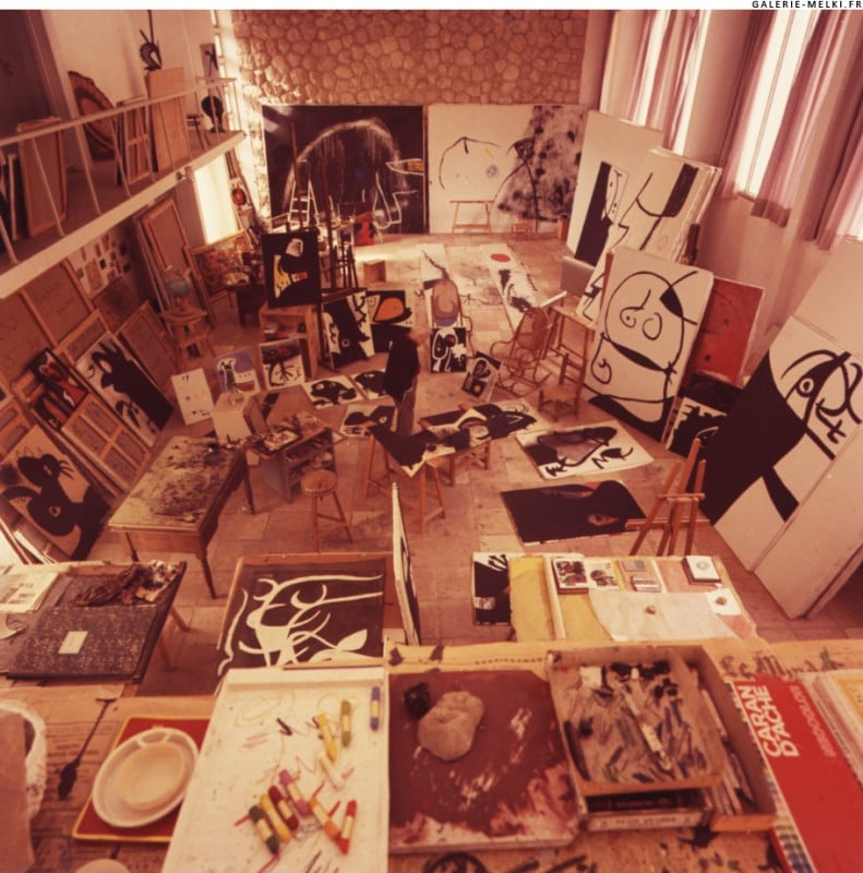 Joan Miró's atelier.  Photo: Galerie Melki.