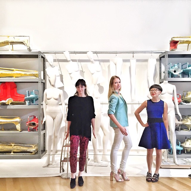 Instagrammers Molly Gottschalk @mollysttschalk, Elena Oboleva @elenaoboleva, and JiaJia Fei (@vajiajia) Ralph Pucci exhibition at the Museum of Arts and Design.Photo: Alex Simons (@alexjsimons).