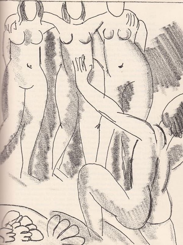 Matisse illustration in 1935 Ulysses edition. Photo: via Brain pickings.