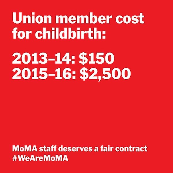 Meme from Local 2110's #WeAreMoMA campaign