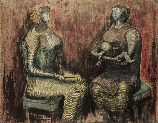 Henry Moore <i>Two women and child </i> <br>Photo: Sotheby's 