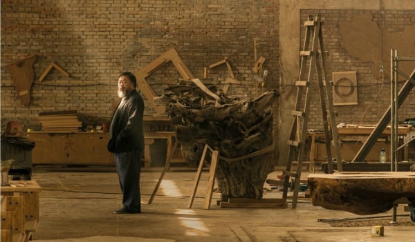 Ai Weiwei in his studio Photo: © Harry Pearce/Pentagram 2015
