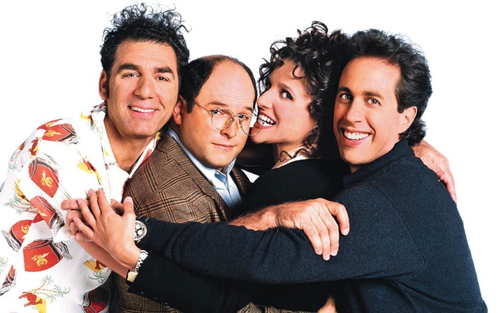 The Seinfeld cast. Photo: courtesy NBCU Photo Bank.
