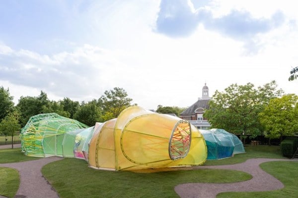 Side view of the new pavilion at the Serpentine Gallery Photo: courtesy The Serpentine Gallery