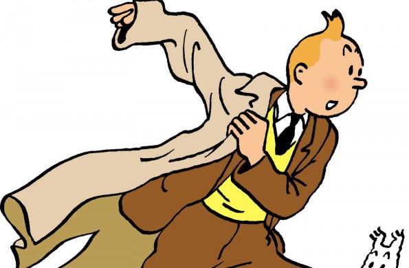 Tintin and his dog, Snowy.
