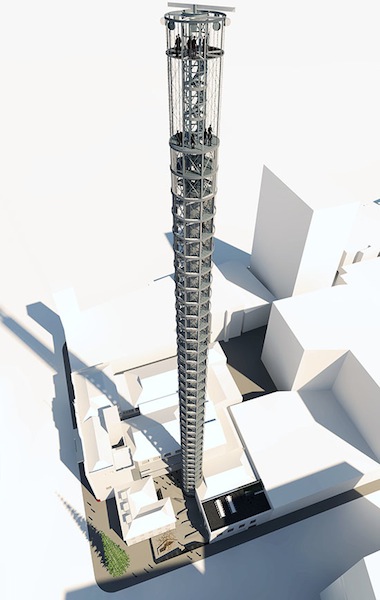 A model of the proposed Art Tower.<br>Photo: via Detached</br>