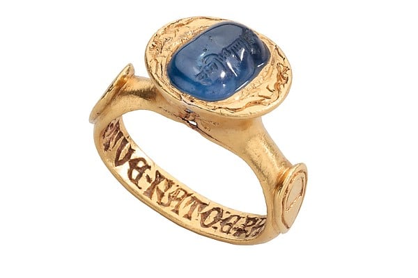 Inscribed Sapphire Ring Date: late 14th century. Photo: courtesy of the Metropolitan Museum of Art.