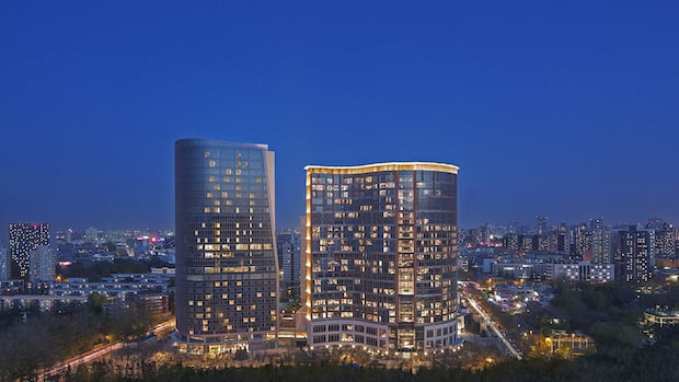 An exterior view of the NUO Hotel Beijing. (Courtesy Photo)