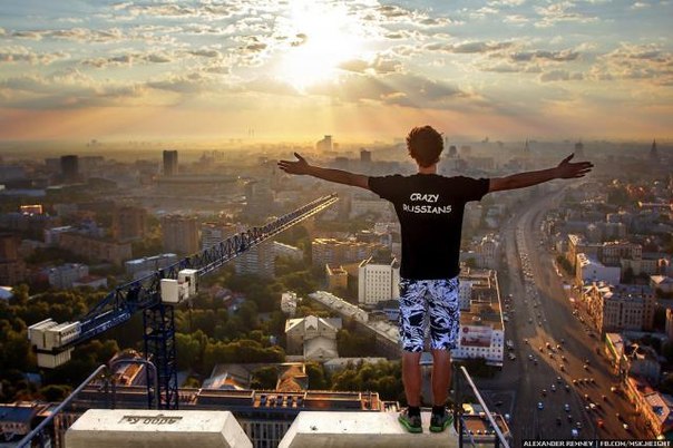 Alexander Remnev on a Moscow rooftop. Photo: Alexander Remnev.