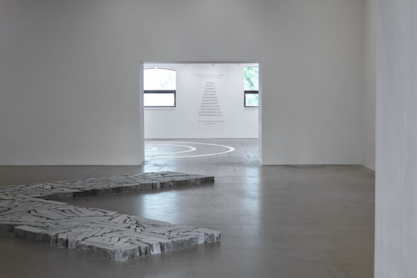 Installation view Richard Long’s Time and Space exhibition at the Arnolfini<br>Photo: Stuart Whipps