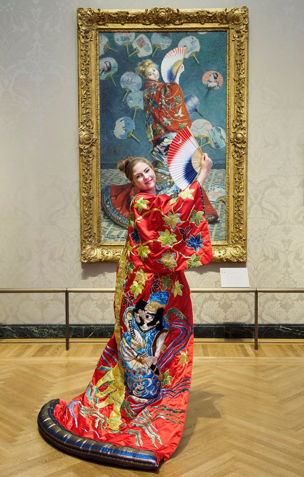 "Channel your inner Camille #Monet and try on a replica of the kimono she's wearing in 'La Japonaise.'"Photo Museum of Fine Arts Boston, via Facebook.