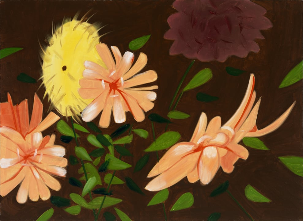 Alex Katz, Late Summer Flowers (2011). Photo courtesy of Timothy Taylor Gallery.
