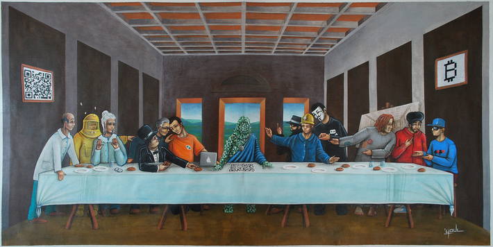  Youl, The Last (Bitcoin) Supper. Photo: via CoinDesk.
