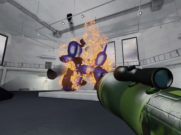 Players can attack Koons' work with a rocket launcher. Photo: hunterjonakin.com