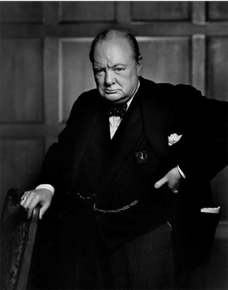 Yousf Karsh's 1941 portrait of Winston Churchill. 