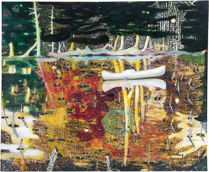 Peter Doig, Swamped (1990). Photo courtesy of Christie's.