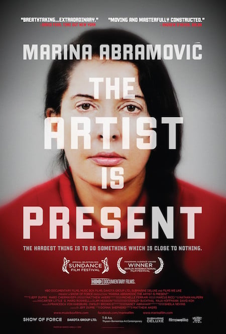 Marina Abramovic: The Artist Is Present Photo: impawards.com