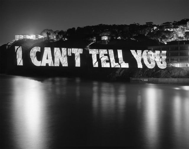 Jenny Holzer, <em>I CAN'T TELL YOU</em> (2013). Photo courtesy of Cheim & Read Gallery.