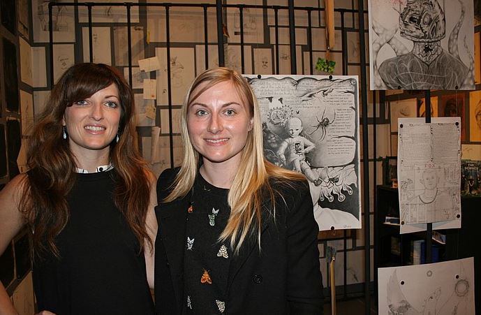 “Art Transports Us Out of Bounds: Prison Arts in San Diego” co-curators Tara Centybear and Laura Pecenco. Photo: Promise Yee