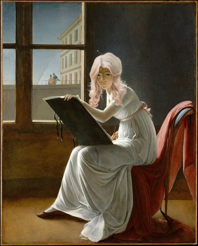 Marie-Denise Villers,Young Woman Drawing, 1801, Metropolitan Museum of Art, New York.