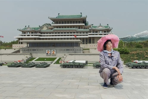 Matjaž Tančič, #24.Ri Gyong Sun, 45, maintaining Ancient History Section, Folk Park Pyongyang. Courtesy of Galerija Fotografija.