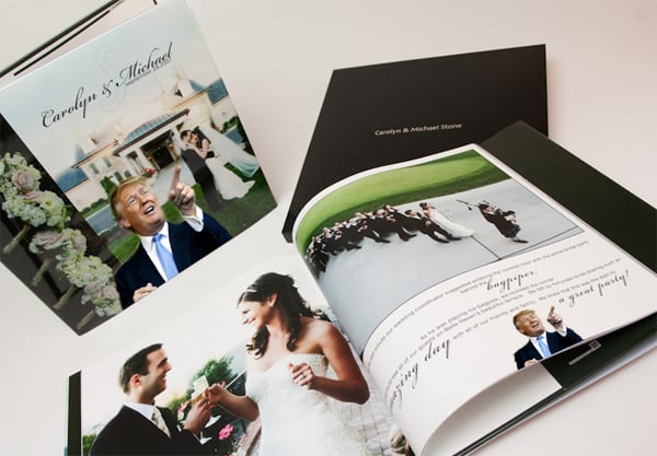 Trump wanted to sell "wedding booklets." Photo: Sarah Cascone.