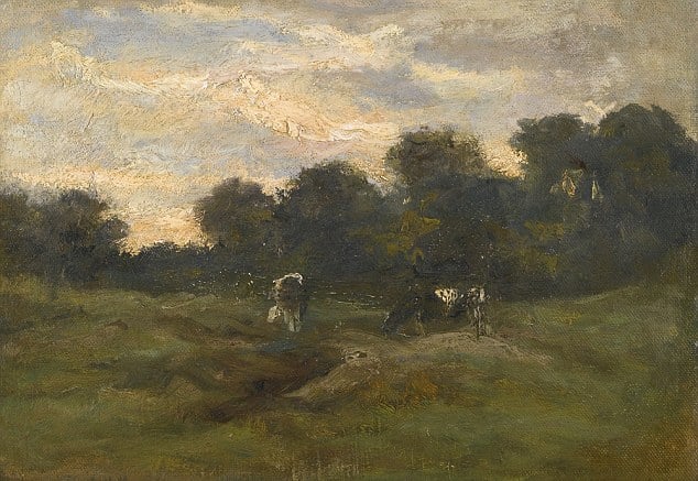 Vincent van Gogh, Cows in the Meadow (1883). Courtesy of Sotheby's London.