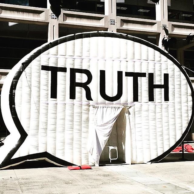 Hank Willis Thomas, The Truth Booth, presented by the Public Art Fund for 