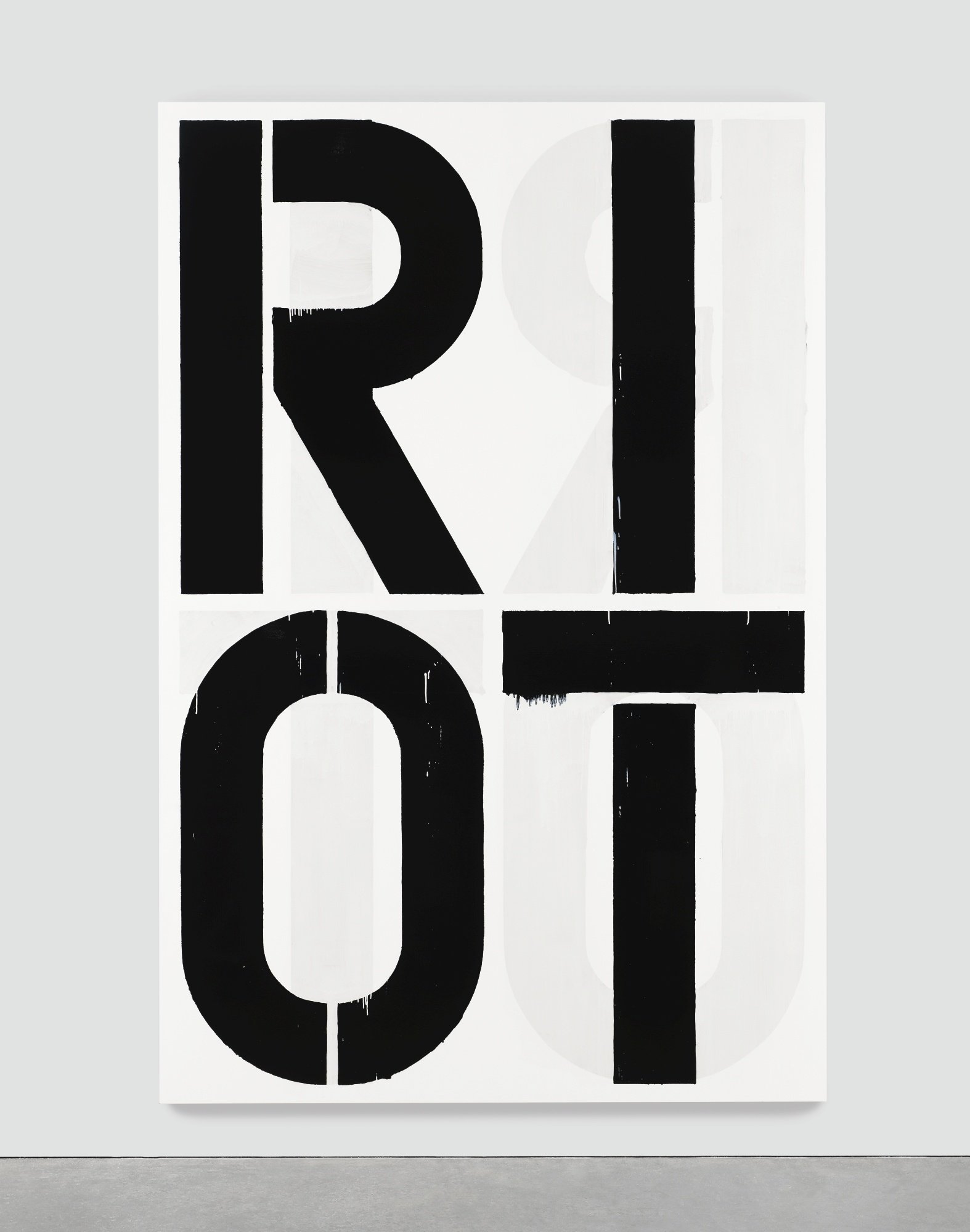 Christopher Wool, Untitled (Riot) (1990). Photo courtesy of Sotheby's.