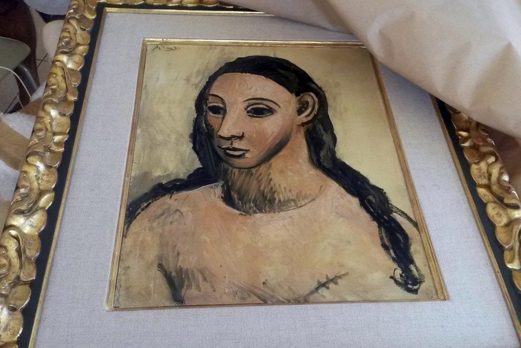 Picasso's Head of a Young Woman. Courtesy of the French Customs Office.