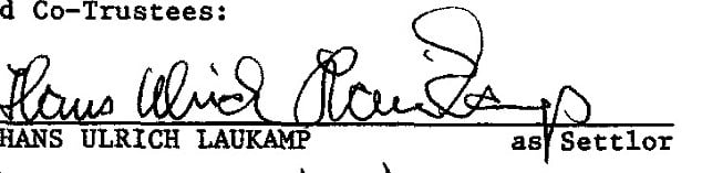 Hans-Ulrich Laukamp's signature for September 1997.