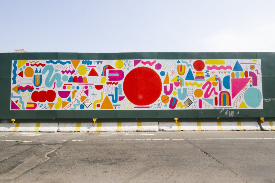 Mike Perry's mural for Pacific Park Arts. Photo: Pacific Park Arts.