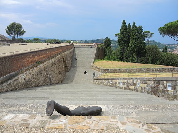 Antony Gormley, "Human," at Fort Belvedere, Florence. Photo: Sarah Cascone. 