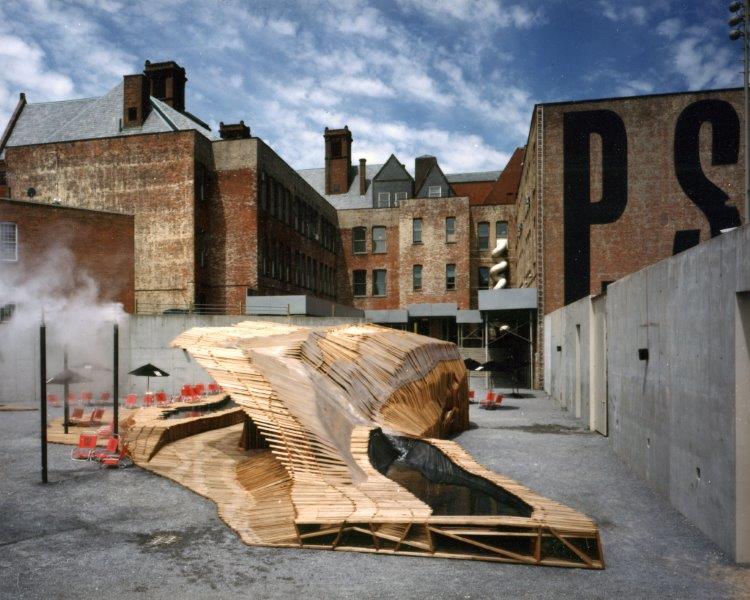 SHoP Architects comes up with the 'urban design' concept for the MoMA PS1 courtyard Image: David Joseph