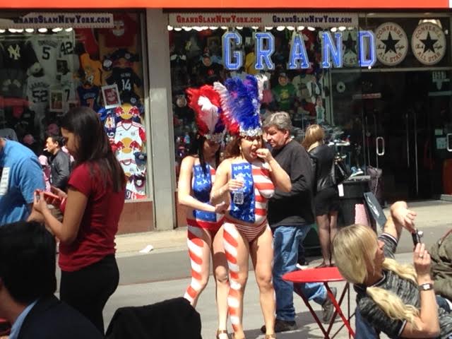 Desnudas in Times Square. Photo: Sarah Cascone.